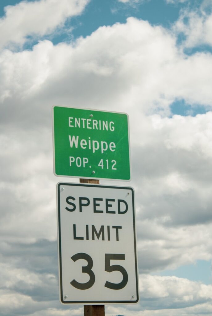Weippe-Population-Sign